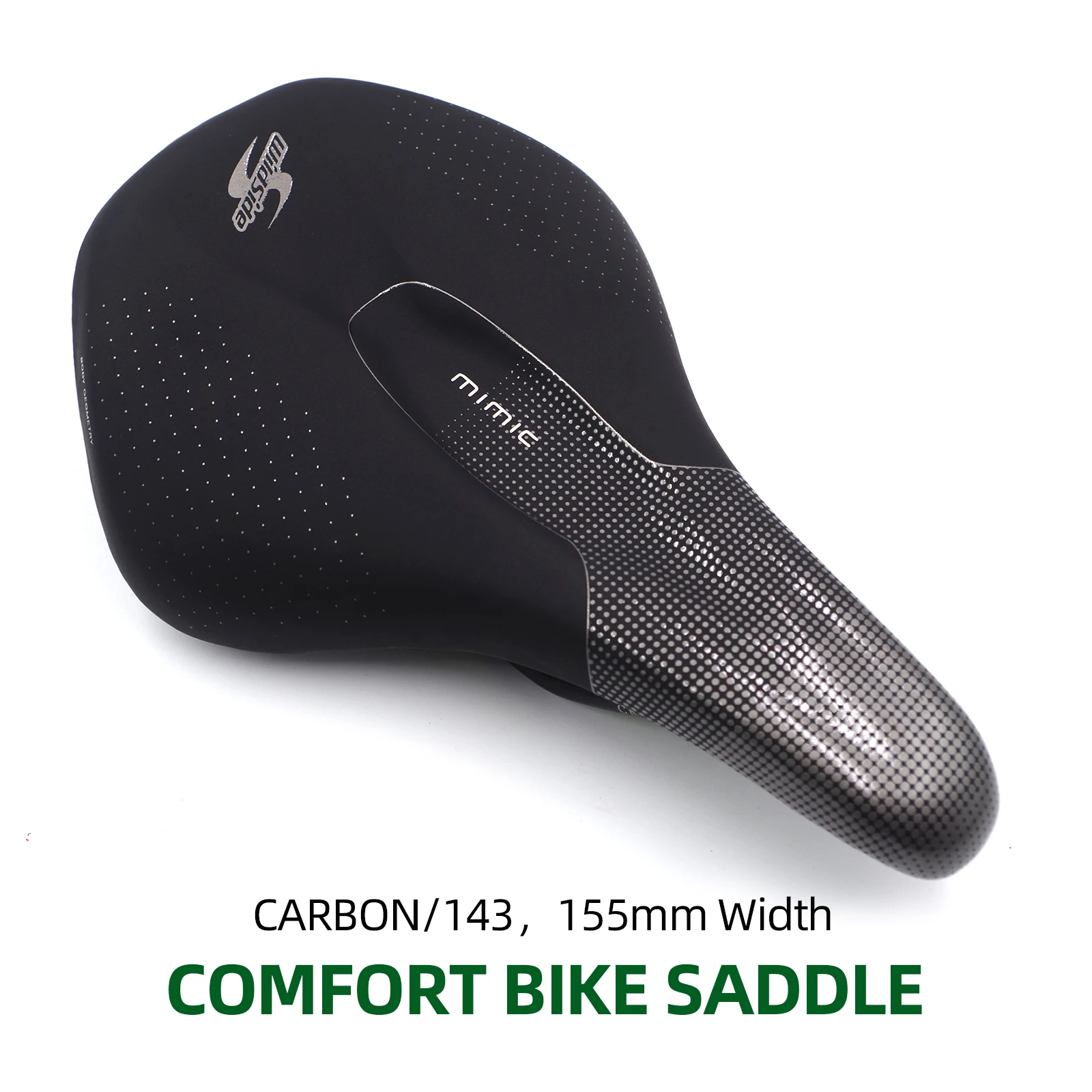 Sella Bici In Fibra Di Carbonio Ultraleggera – 150 G, Design Cavo Traspirante, Ergonomica Per MTB E Strada, Uomo E Donna