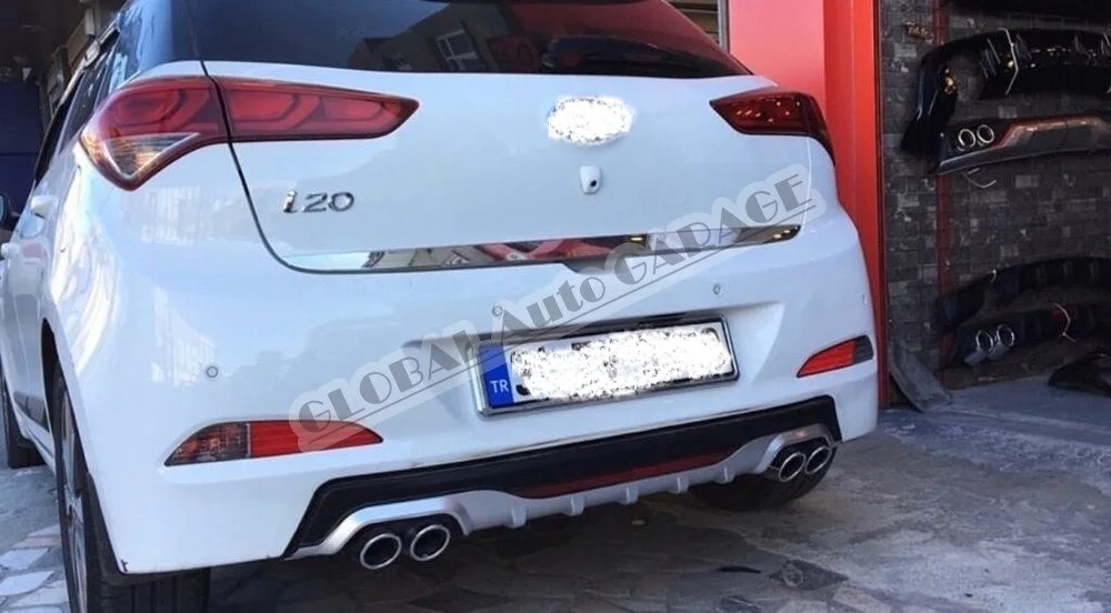 

Рассеиватель на задний бампер для Hyundai I20 2014 2015 2016 2017 2018