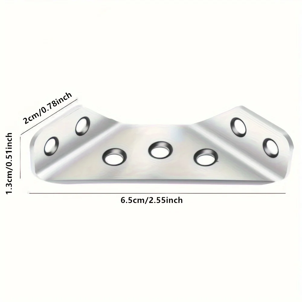 Furniture Hardware Stainless Steel Corner Connector Right Angle Thickened Brackets Laminate Furniture Cabinet Hardware 10 Sets