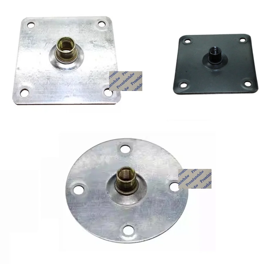 Design61 4 Piastre Di Montaggio Rotonde Da 50 Mm Per Gambe Da Tavolo, Gambe Dell'armadio, Piedini Per Mobili Con Filettatura M8