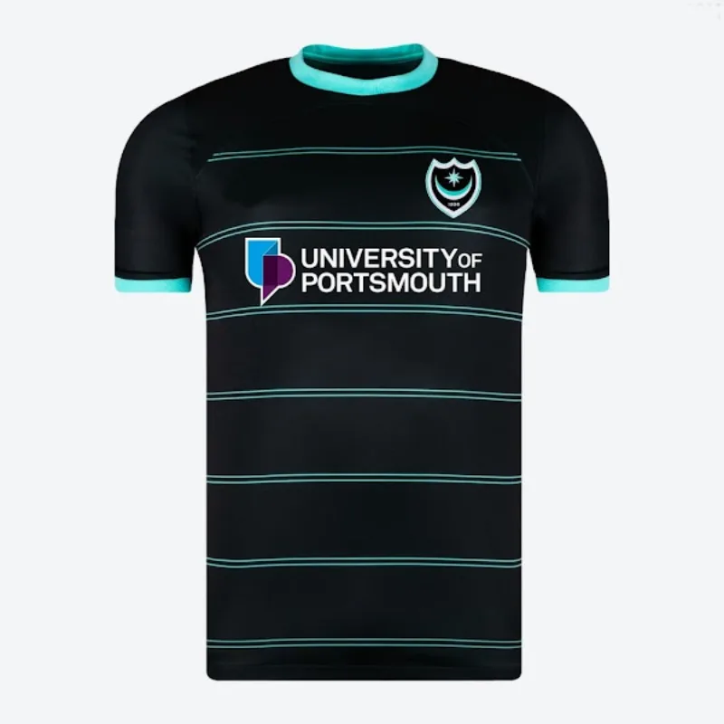 Cycling Jersey Set Men's Fashion Portsmouth Home Shirt Set Loose And Comfortable Round Neck Top Breathable Soft Shorts