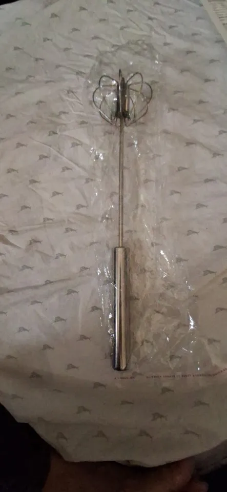 Stainless Steel Rotary Whisk Semi-Automatic Mixer Manual Whisk Household Cream Eggs Baking Gadgets photo review