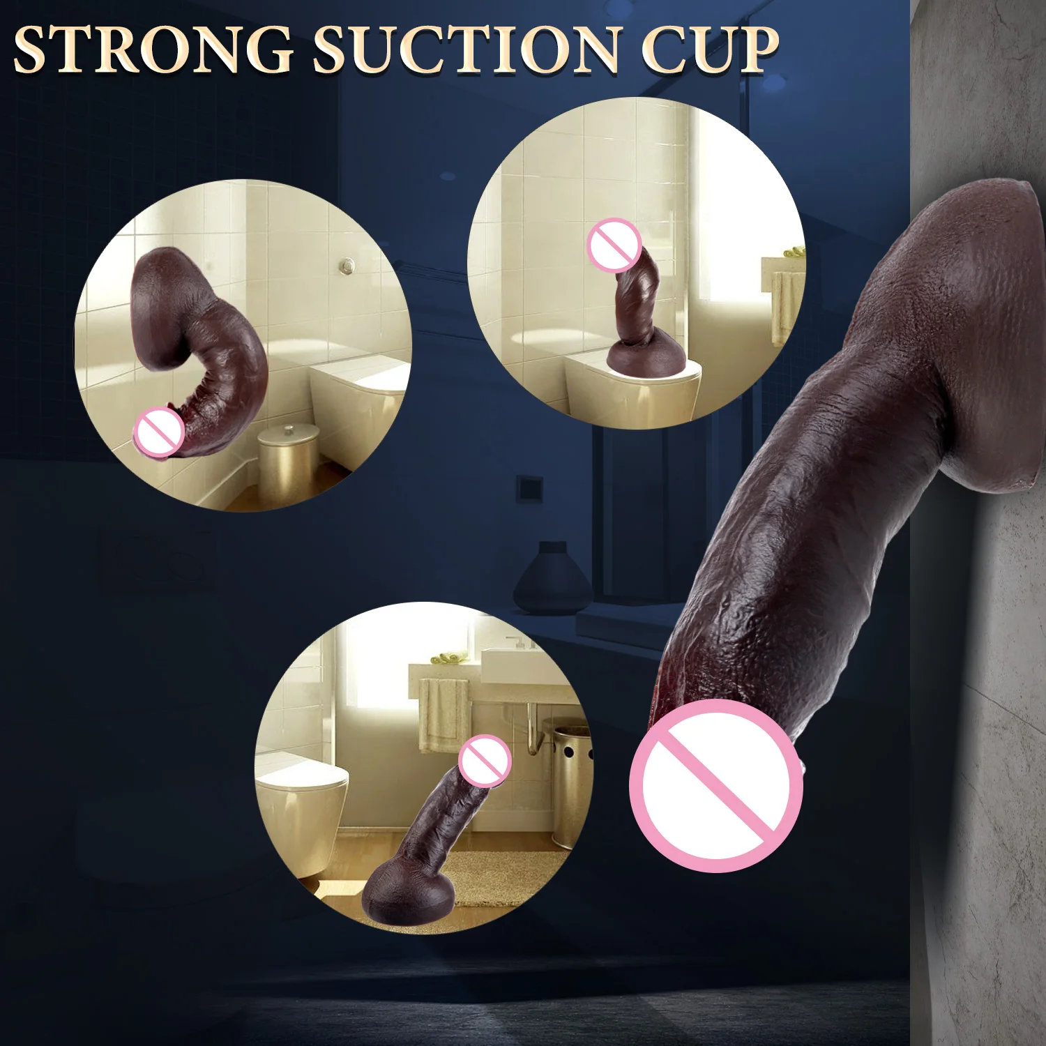 Realistic Thick Dildo Penis Soft Skin Feel Gay Masturbators Silicone Dick Suction Cup Anal Plug Sex Toy for Men Women