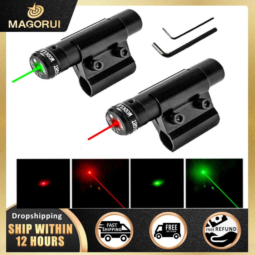 

2023 Hunting Red Green Laser Sight Pistol Accessories 11mm/20mm Laser Sight Hanging Laser Pointer Tactical Hunting Laser Sights