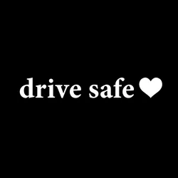 Drive Safe Tips Waterproof Vinyl Car Stickers - Personalized Decorative Auto Accessories - Length 10cm (WHITE)