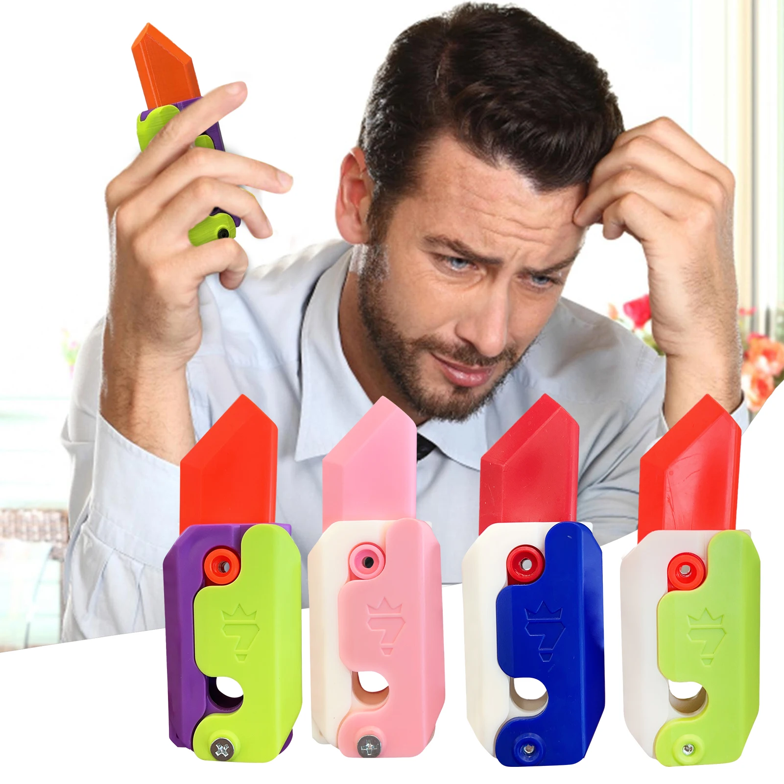 3D Carrot Gravity Knife Fidget Anti-stress Toy for Children