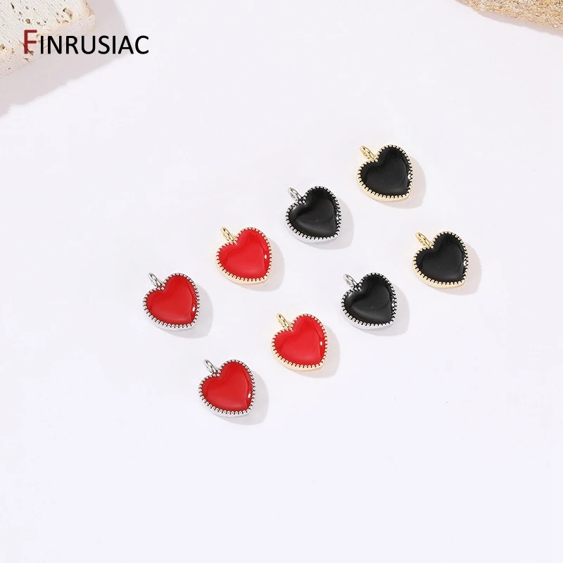 14K Gold Überzogene Einfache Mode Herz Charms Anhänger Für DIY Halskette Armband Schmuck Machen Lieferungen