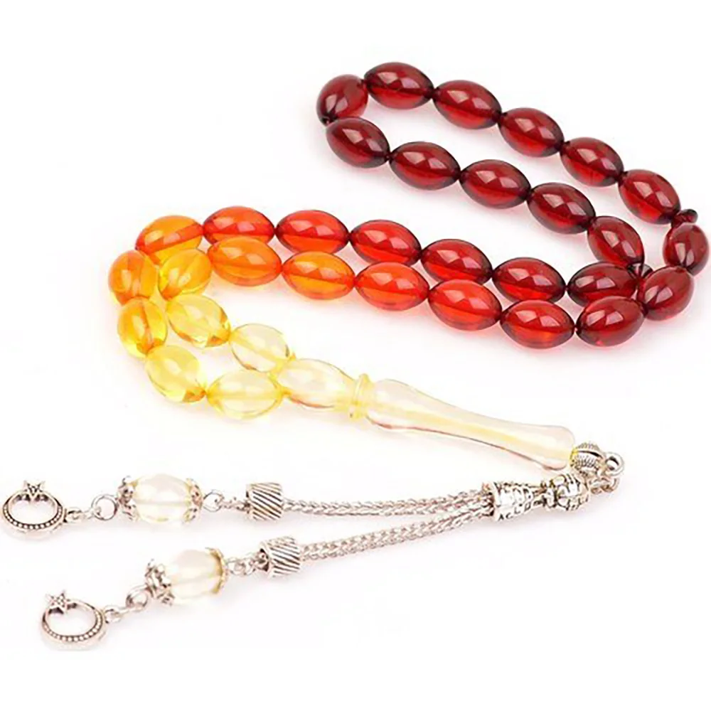 Amber Rosary Stone Boxes Squeezing Tasbeeh 2022 33 Beads 32 CM Chapelet Rozenkrans Subha Glorify Fast Shipping Free Delivery rosary beads box luxury for cross prayer rope organization boxes holder for mother grandmother catholic praying or