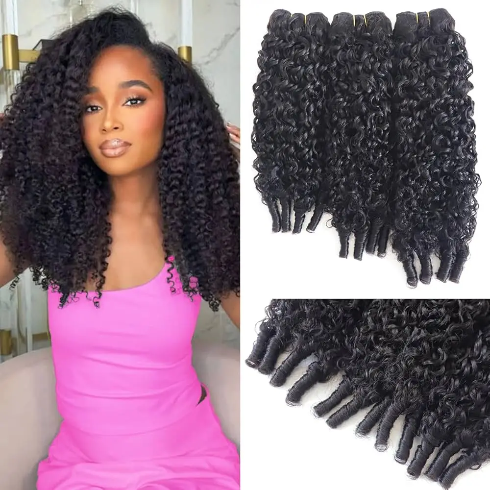 Burmese Curly Hair Bundles Human Hair Quality Sew In Bundles Raw Hair Bundles Double Drawn Brazilian Remy Hair Extensions 2