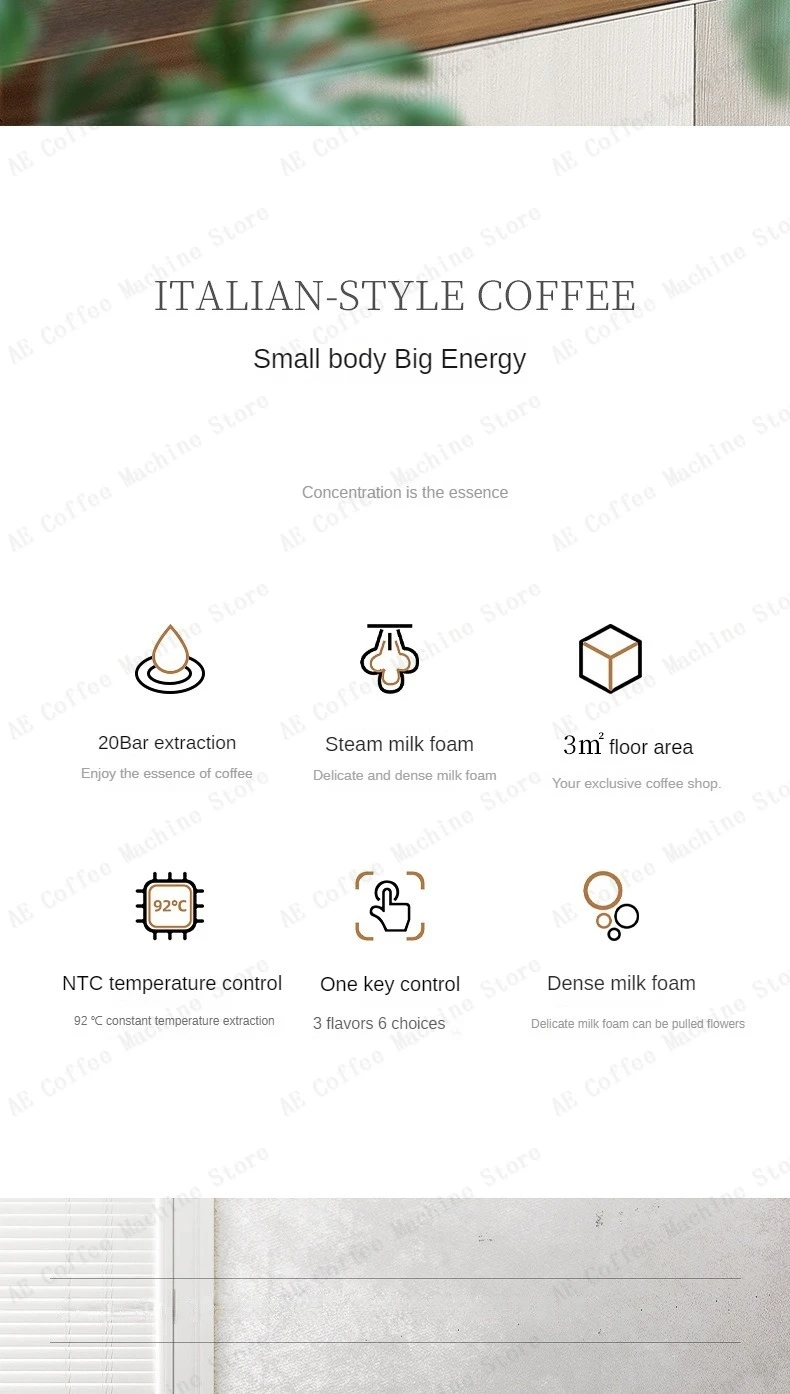 Description Picture 3 of itemBeginner's home espresso machine Italian high-pressure extraction coffee machine Semi-automatic milk frothing coffee machine