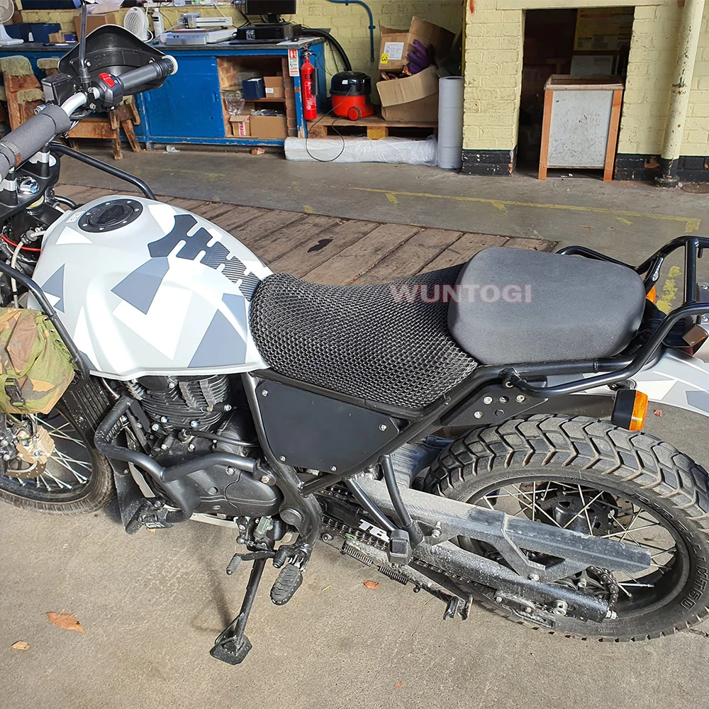 Motorcycle Seat Cover For Royal Enfield Himalayan 411-Seat Protect Cushion 3D Honeycomb Mesh Cushion Covers