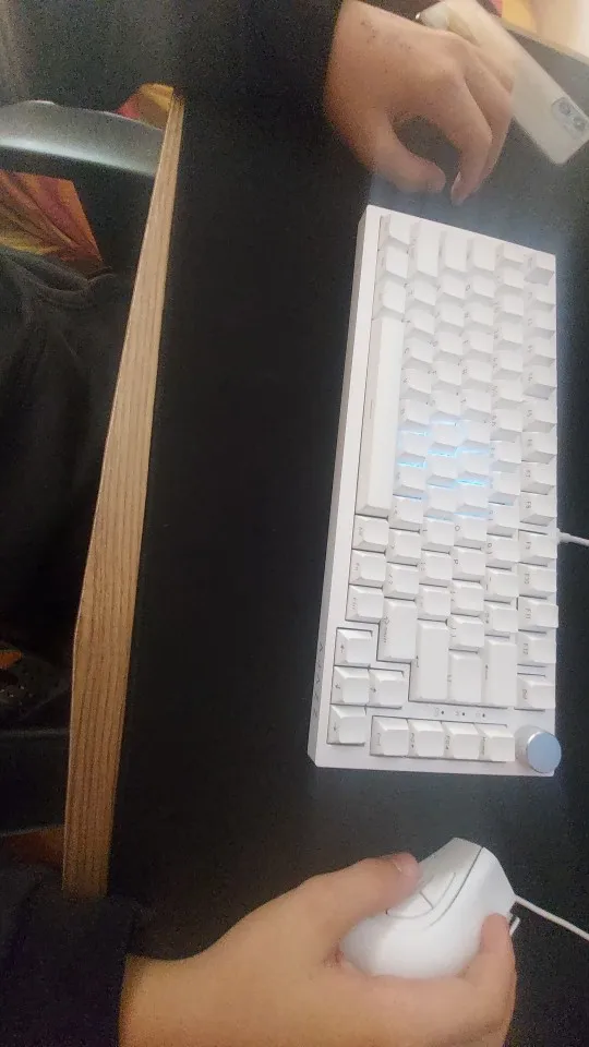 Ajazz AK820/AK820Pro Teclado mecánico para juegos Bluetooth 5,1/teclado personalizado inalámbrico/con cable C con perilla junta de intercambio en caliente photo review