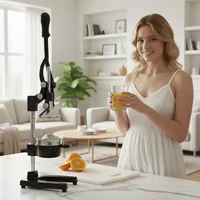 Presse-agrumes manuelle en fonte SAEIV pour usage commercial, panneaux de pressage robustes pour un jus d'orange frais 8