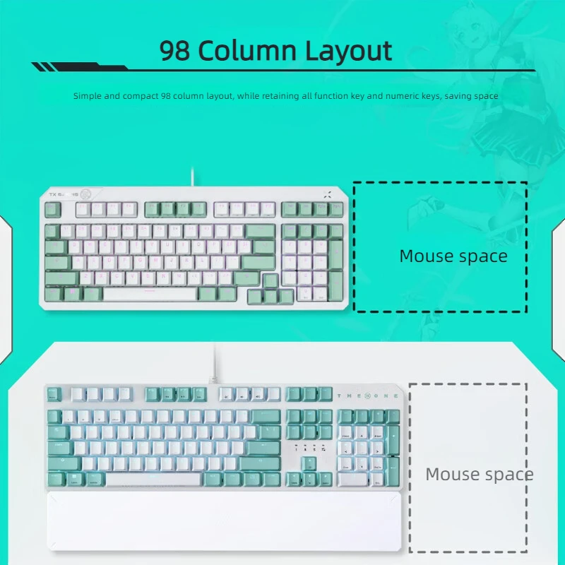 Asus Tianxuan ゲーミングキーボード TX98 有線 E スポーツ