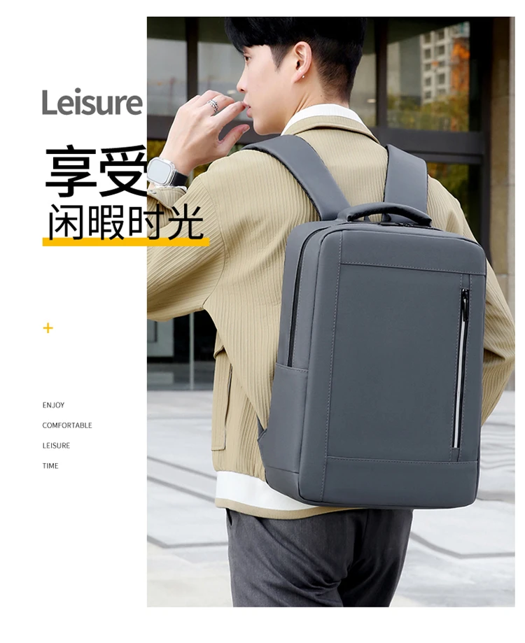 Minimalist Business Waterproof Backpack Unisex USB Charging Large Capacity Laptop Bag Multifunctional Stylish Travel Backpack Sc