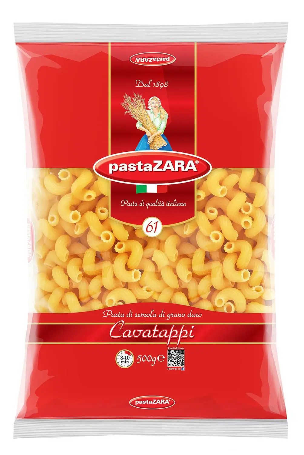 Рисунок 2 - Упаковка 20 пачек Рожки витые Pasta