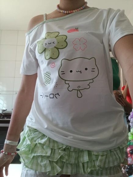 Yotsuba Neko T-Shirts - Jojifuku Aesthetic photo review