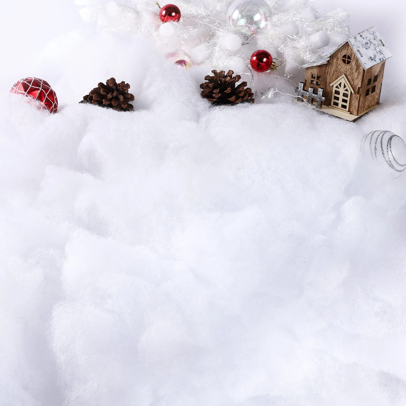 het ergste Scorch Aanpassen Nep Sneeuw Wit Kerstversiering Pluizige Kunstmatige Sneeuw Poeder Voor  Besneeuwde Decor, Kerst Dorp Winter Decor Display| | - AliExpress