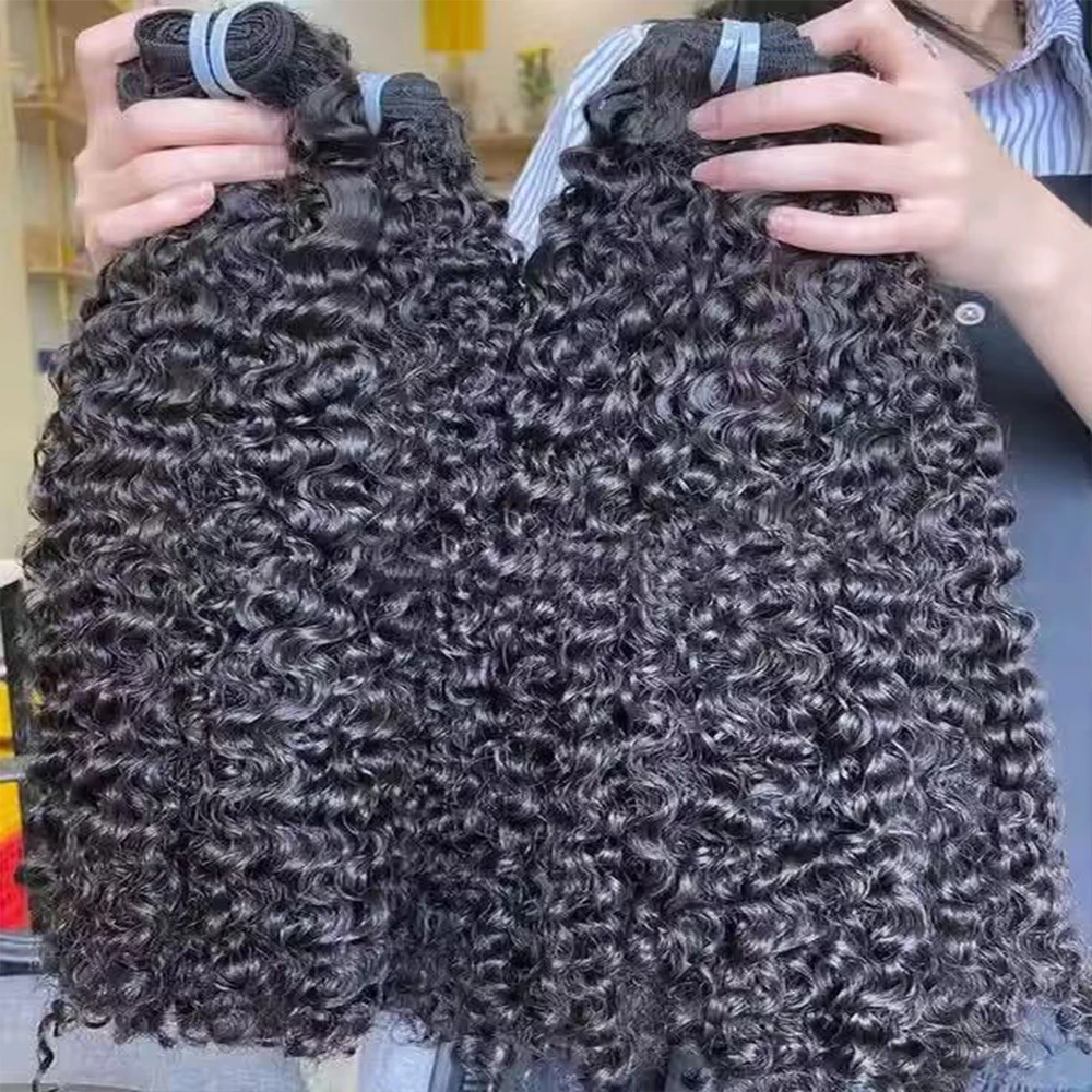 3C 4A Burmese Curly Hair Bundles Virgin Raw Human Hair Weft 100% Unprocessed Vietnamese Super Double Drawn Virgin Human Hair