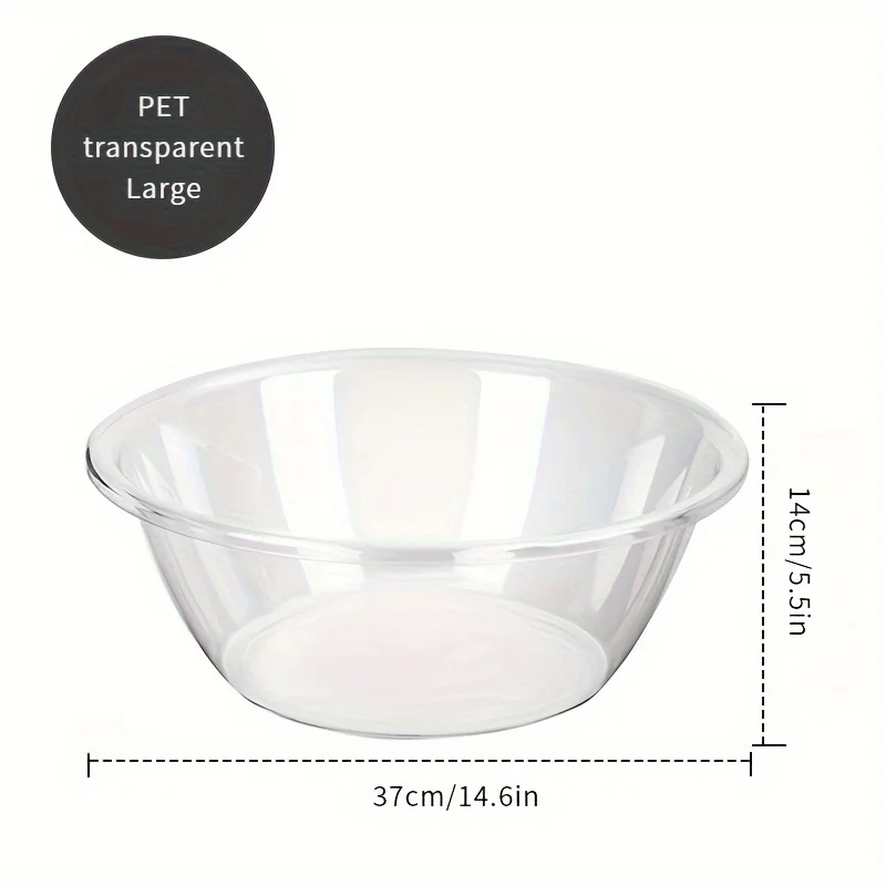 A set of 3 large, medium and small washbasins, transparent and thick, light luxury style