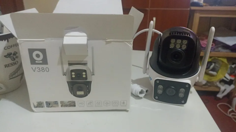 8MP 4G Sim Card Camera Dual Lens Dual Screen Wireless WiFi Outdoor Surveillance Human Detect Security Protection PTZ IP Cameras photo review