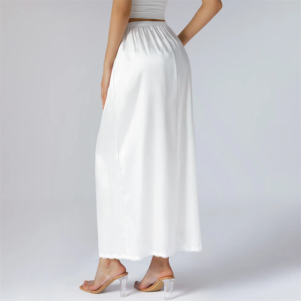 Jupon Invisible Femme Pour Robe - Demi-jupe Mi-longue, Taille élastique, Antistatique, Plusieurs Longueurs