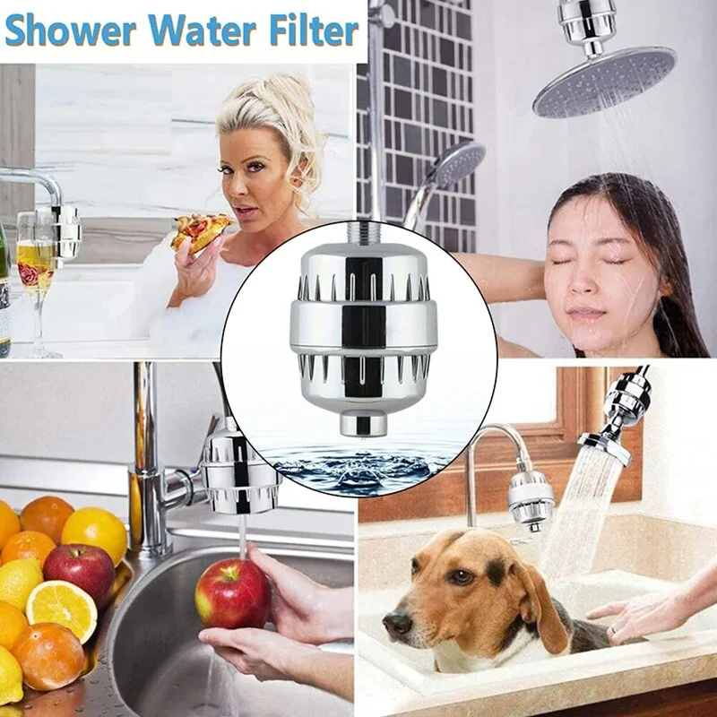 Shower Water Filter 15-20 Stages High Output For Shower Head Remove Chlorine Etc