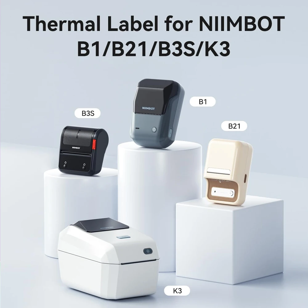 Niimbot Labels Sticker Thermal Adhesive Paper Roll Printer Paper For Niimbot B1 B21 Portable Printer