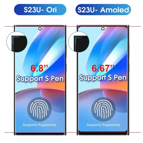 Ƹ S23 Ʈ ũ, Ｚ  S23 Ʈ 5G LCD ÷, S918 S918B S918U ġ ũ ü,  , 6.67 ġ