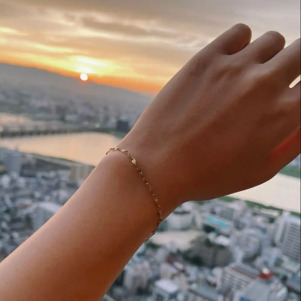 eManco Adjustable Gold Color Stainless Steel Chain Bracelets for Women Stainless Steel Jewelry