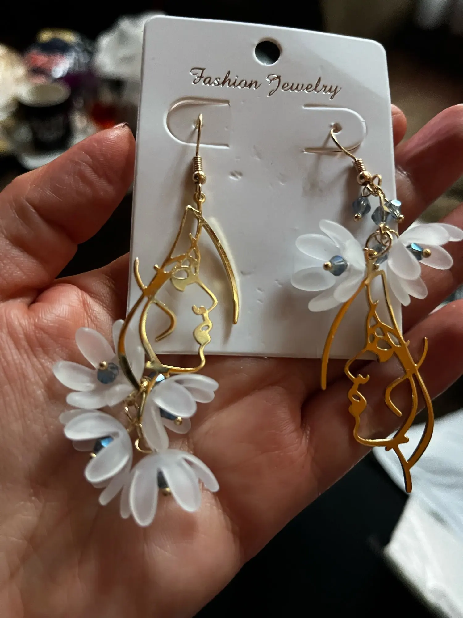 2022 New Flower Bohemia Hanging Earrings Women Fashion Long Tassel Rhinestone Flowers Earring Female Wedding Party Jewelry Gift photo review
