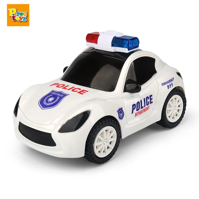 Electric Police Mini Vehicle Car Educational Toys Plastic Pursuit Rescue Vehicle Model With Music Light for Kids Toddlers Boys diecast alloy aircraft c 17 transport airplane model toy pull back with display stand light music simulation military model gift