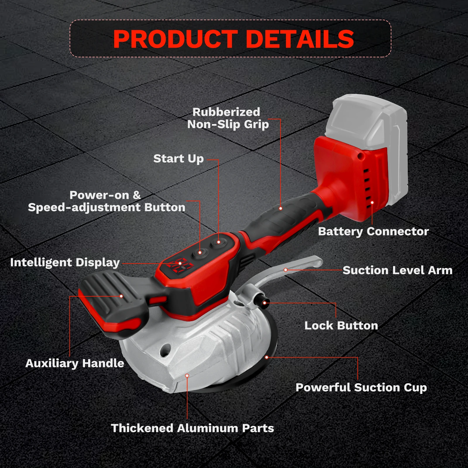 Tile Vibration Leveling Machine Tile Vibrator Tool Cordless Tile Installation To