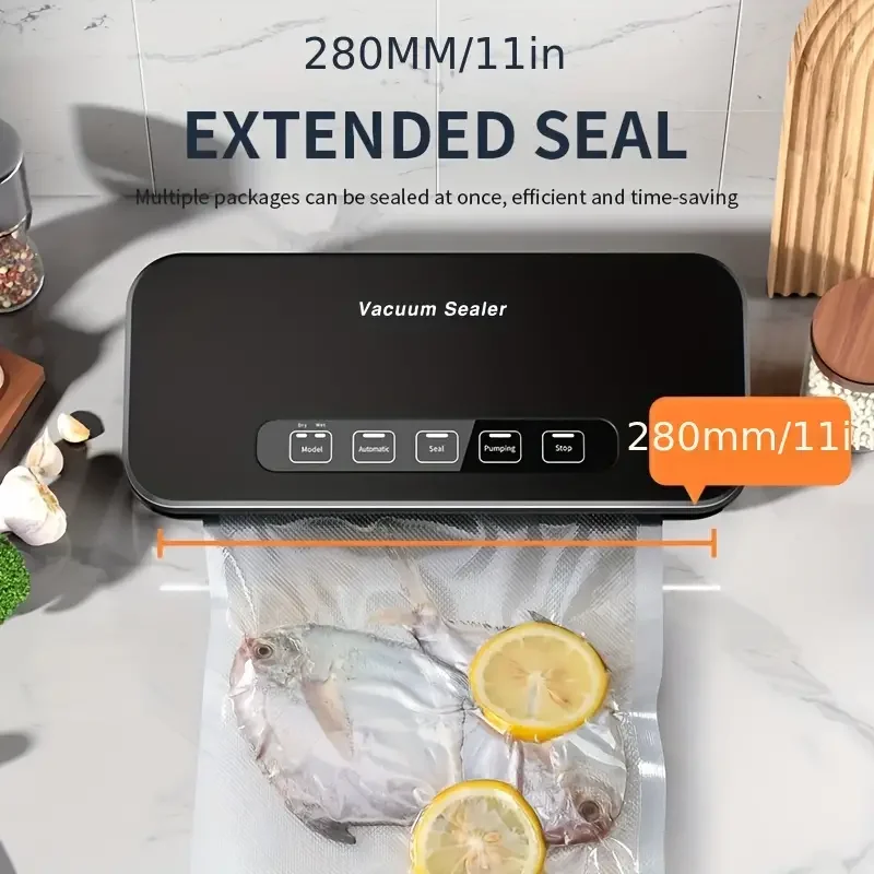 Automatic food vacuum preservation machine household vacuum sealing machine dry and wet dual purpose vacuum sealing machine 6
