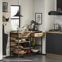 Kitchen Island Sideboard with Drawer and Shelves Dresser Kitchen wardrobe