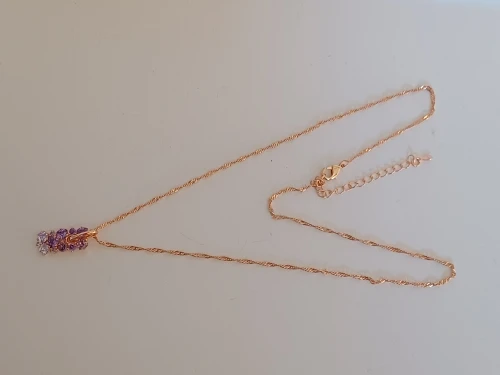 Crystal Flower Pendant Necklace Set