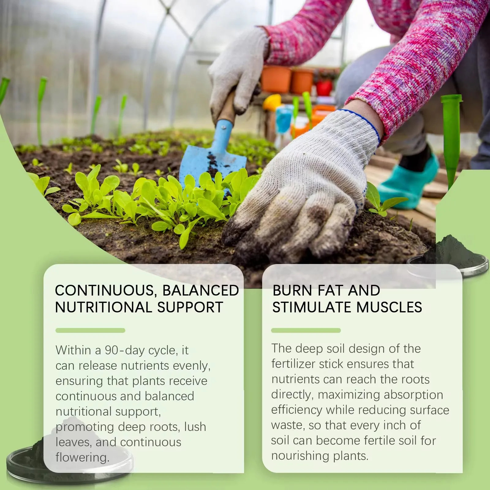 Plant Fertilizer Stick Indoor Potted Flower Nutrient Organic Plant Food Spake Compound Fertilizer Succulent Nutrition Bar organic fertilizer