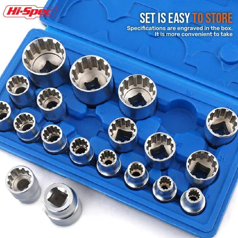 Hi-Spec 19PCS 1/2