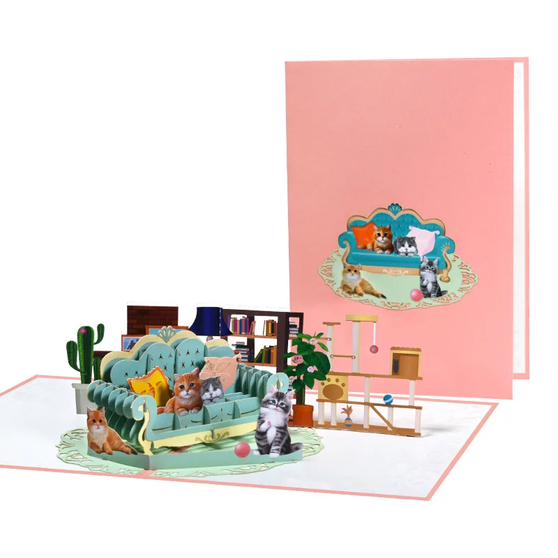Greeting Cards 3D Pop Up Animal Handmade Paper Card for Birthday Christmas Valentine&rsquo;s Day Anniversary & Special Occasions