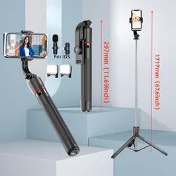 Extendable Selfie Stick Tripod Stand with Wireless Remote (Option 4)