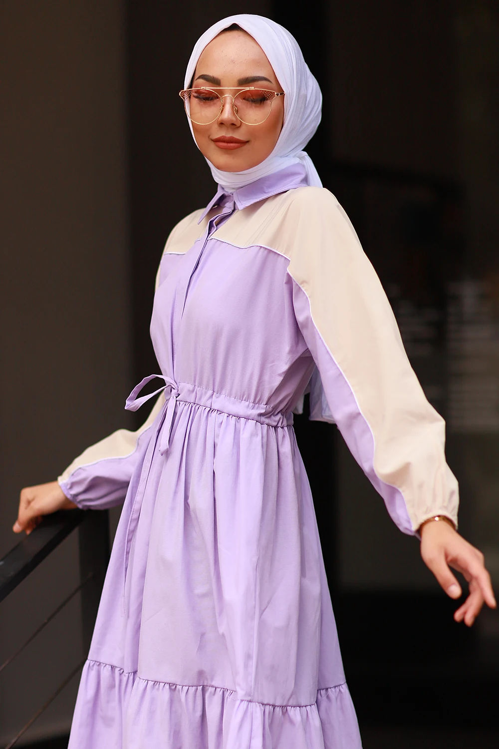 piping detail hijab dress summer fashion muslim clothing turkish made modern  clothing 20220038 - AliExpress