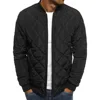 2022 new Men's Fashion Classic Zipper Men's Jacket Versatile Men's Winter Jacket Coat Men's Loose Rhombus Cotton Padded Clothes 3