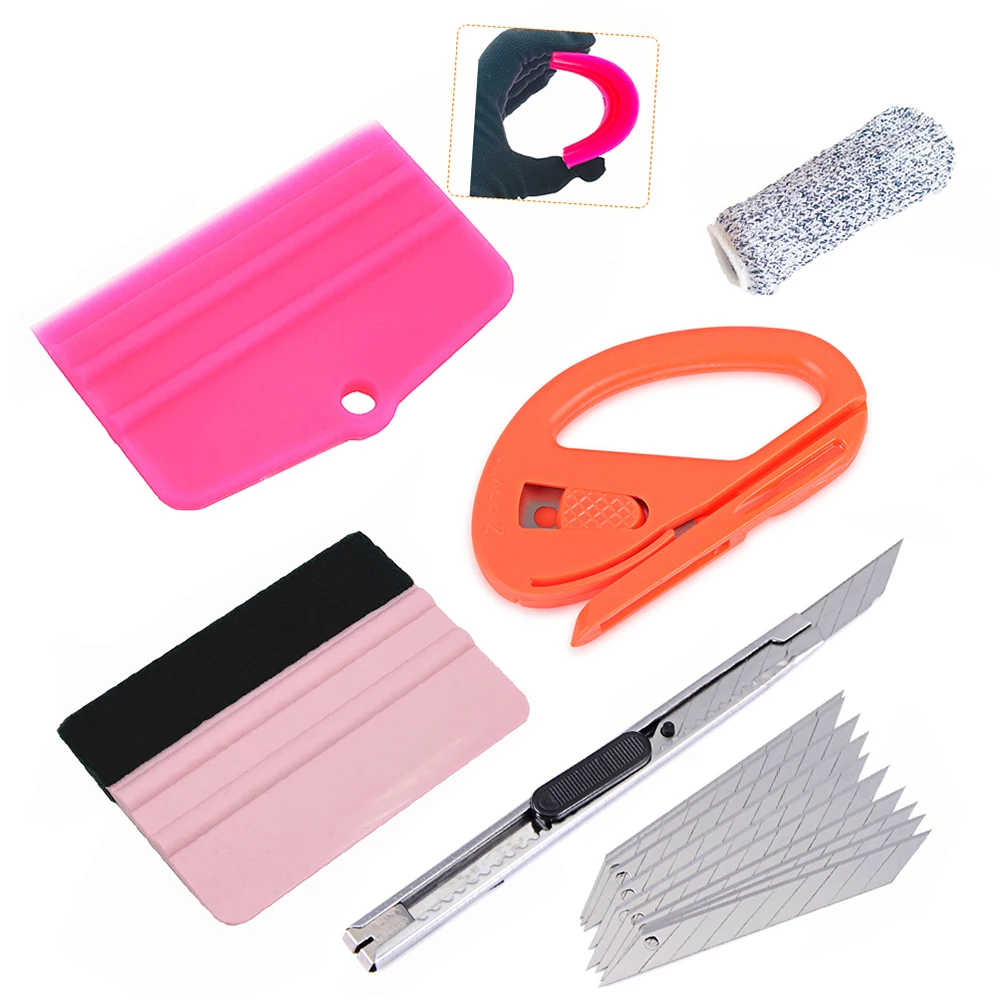 Tofar Auto Vinyl Film Wrapping Tool Kit Ppf Car Paint Protection Film Gomma Tergipavimento Raschietto Adesivi Cutter Window Tinting