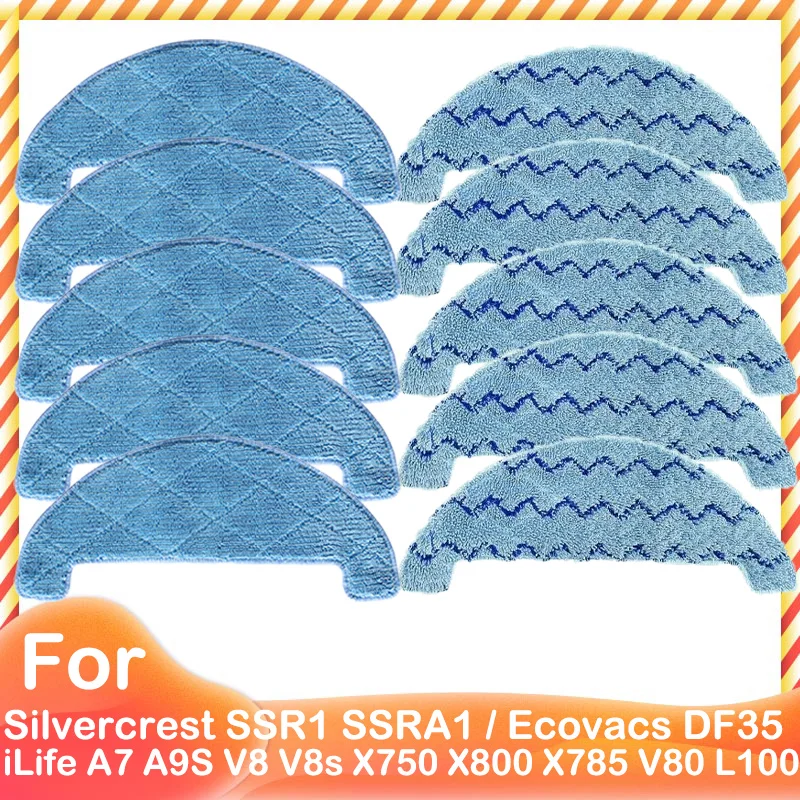 Reposição Mop Pano para Limpar o Ilife a7 A9s v8 V8s X750 X800 X785 V80 L100 Silvercrest Ssr1 Ssra1 Robotic Vacuum Cleaner Acessórios