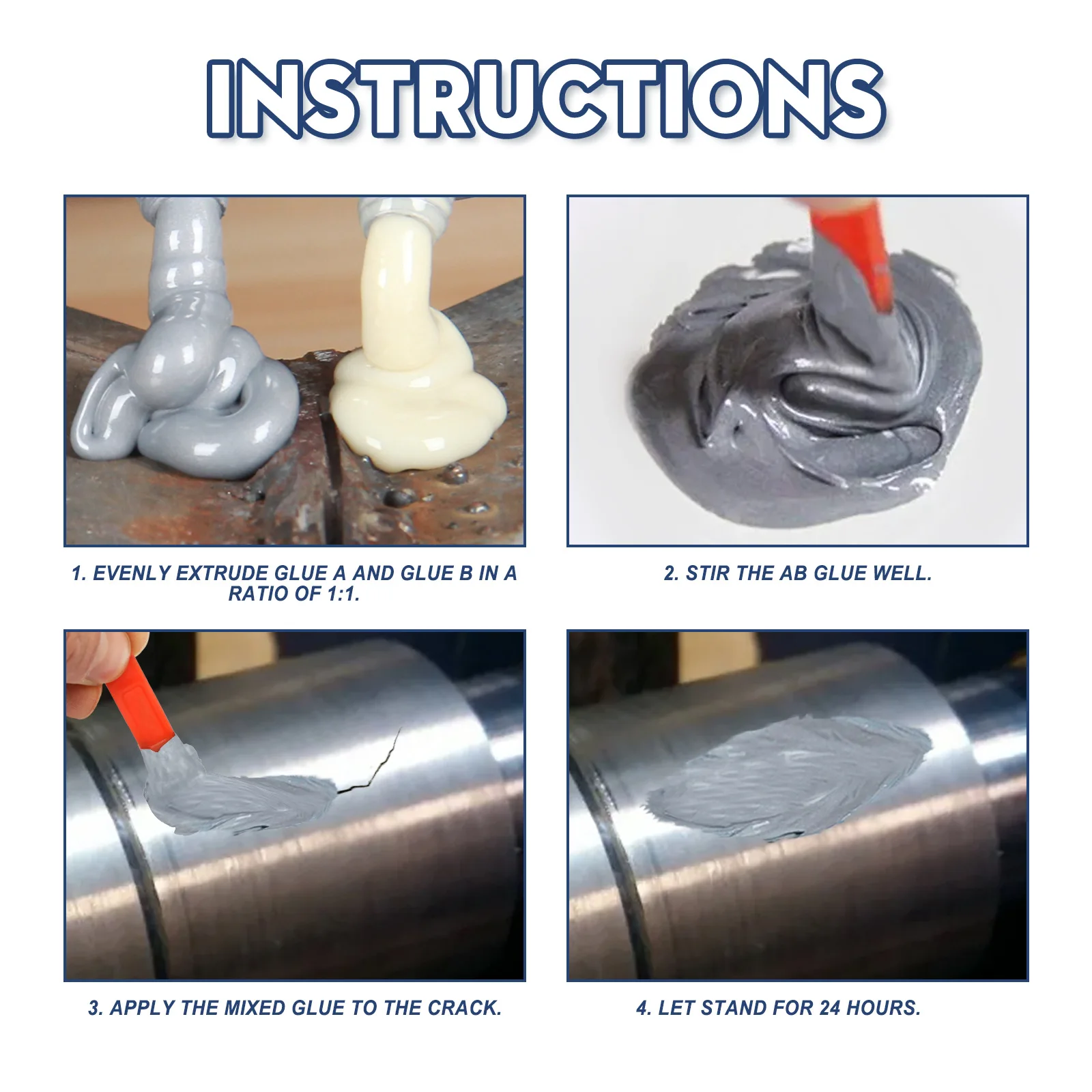 Metal Repair Glue High Temperature Resistant Waterproof