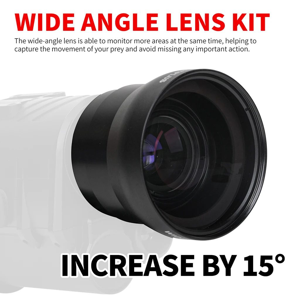 NVG30 Wide Angle Lens 55MM Scope Lens Wide 50° FOV lens For For NVG30 940nm IR N
