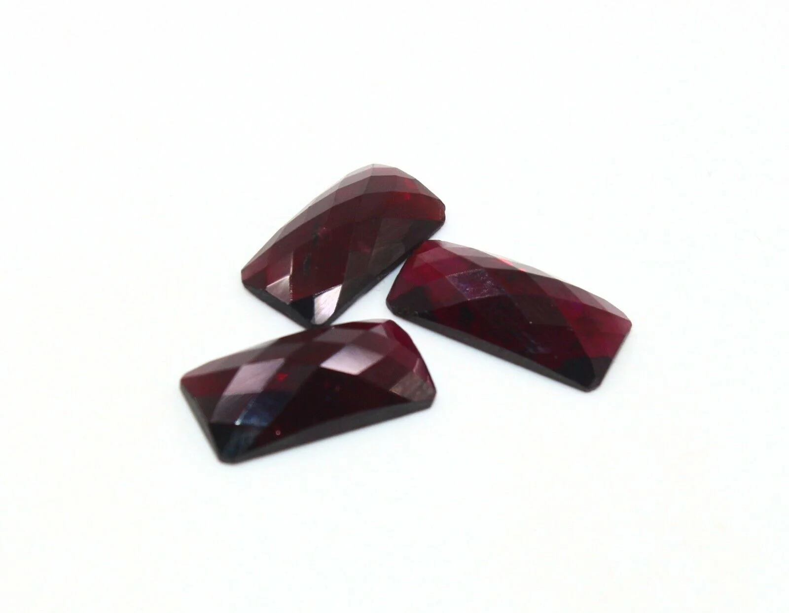 Synthetic gemstones 9.5x14mm Blue Color Sapphire Rectangle Rose Cut Flat Bottom With Fedex Shipping