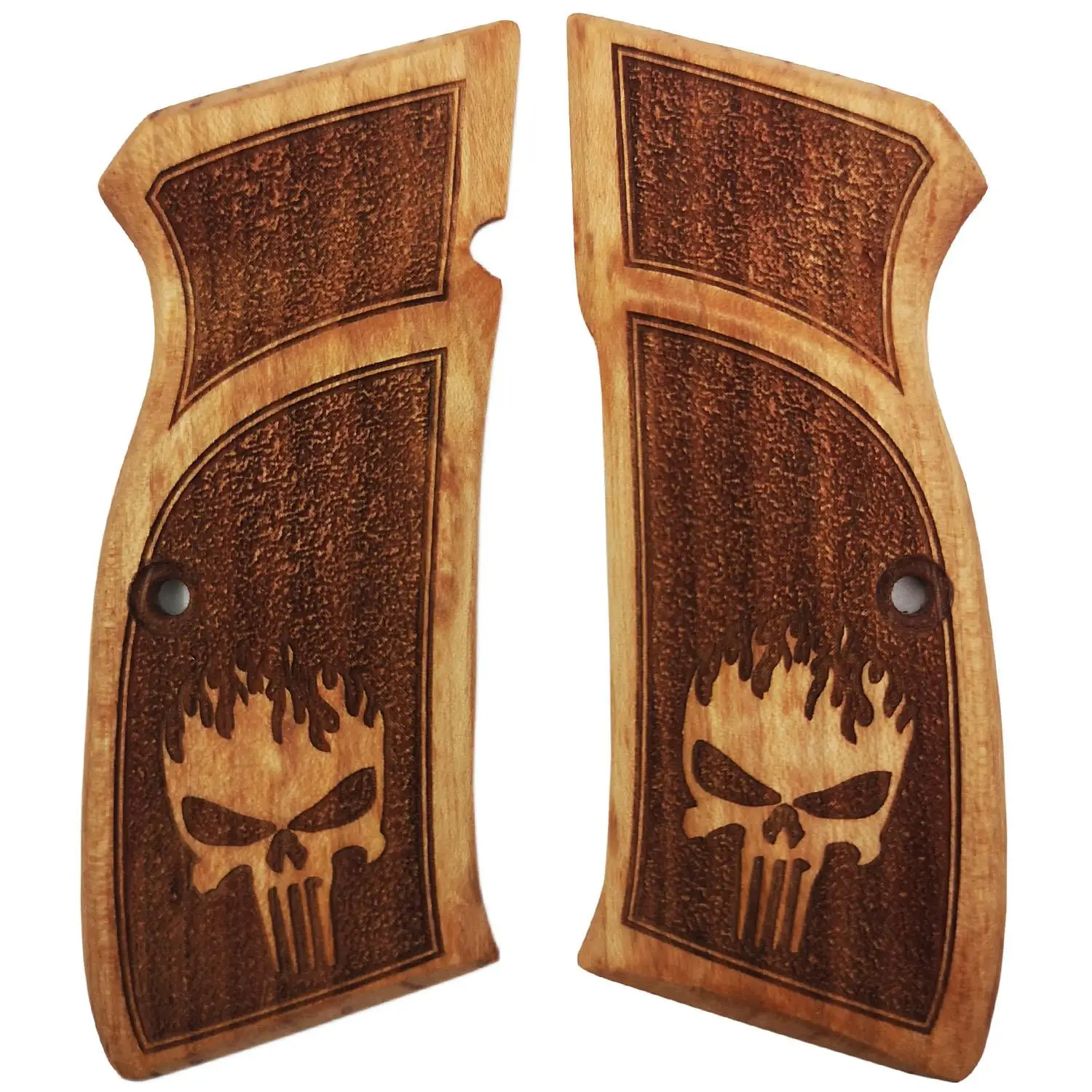 ZIB GRIPS CZ-75 Pistolengriff Aus Walnussholz - Handgefertigte Schäftung Für CZ-75 Pistolen