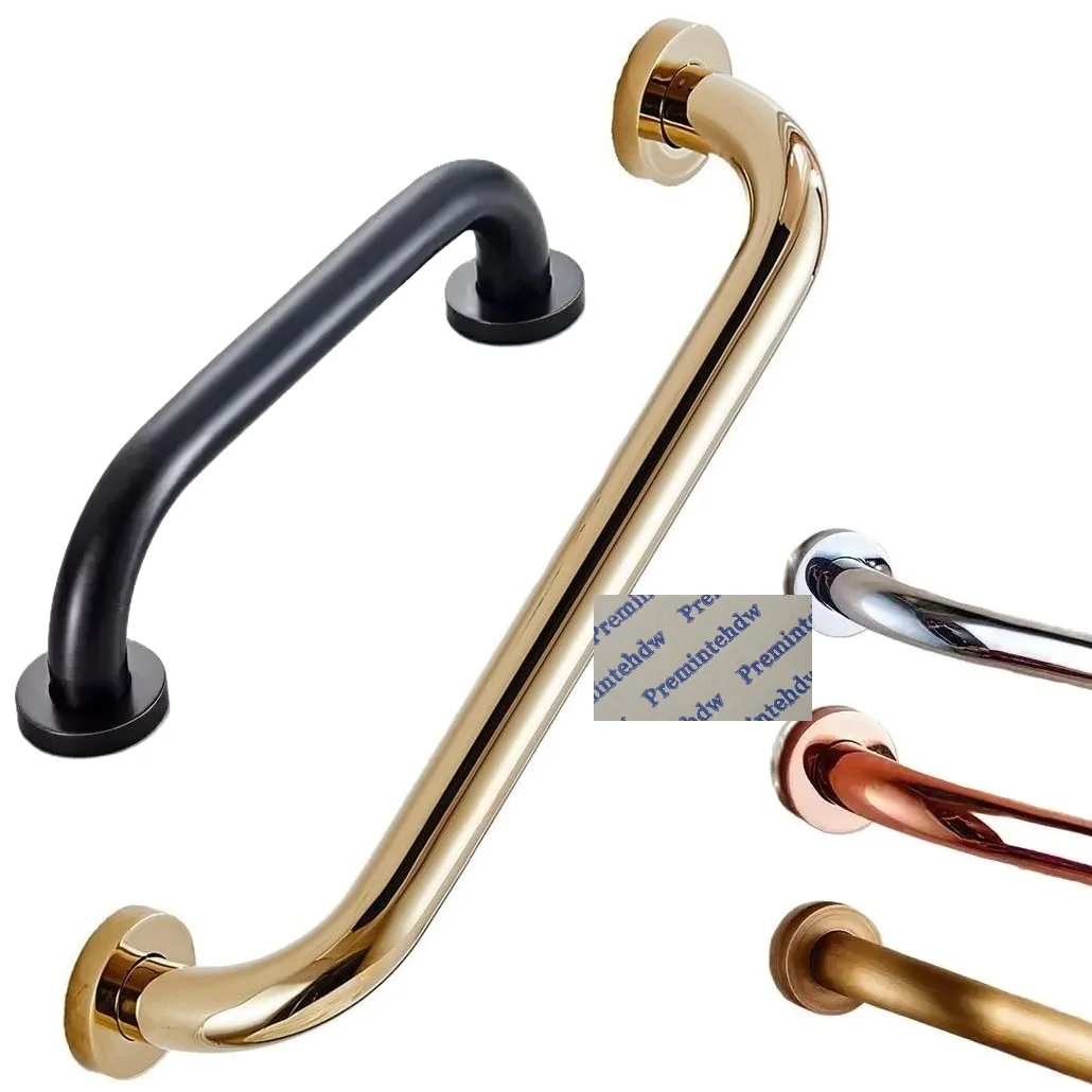 1Piece Brass Bath Shower Safety Grab Bar Handicapped Elderly Towel Hanging Rose Gold Oil Rubbed Bronze Antique Anti-slip Rail
