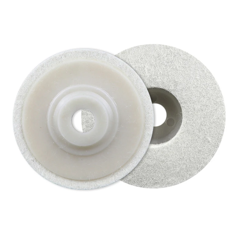 2PCS Wool Polishing Wheel Pad for Angle Grinder 4" 100mm x 16mm Buffing